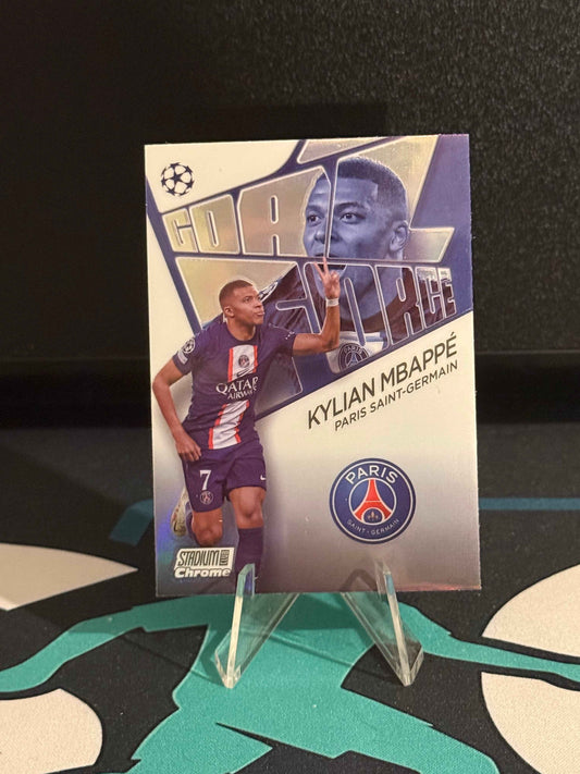 2022/2023 Topps Stadium Club Chrome Kylian Mbappe Goal Force
