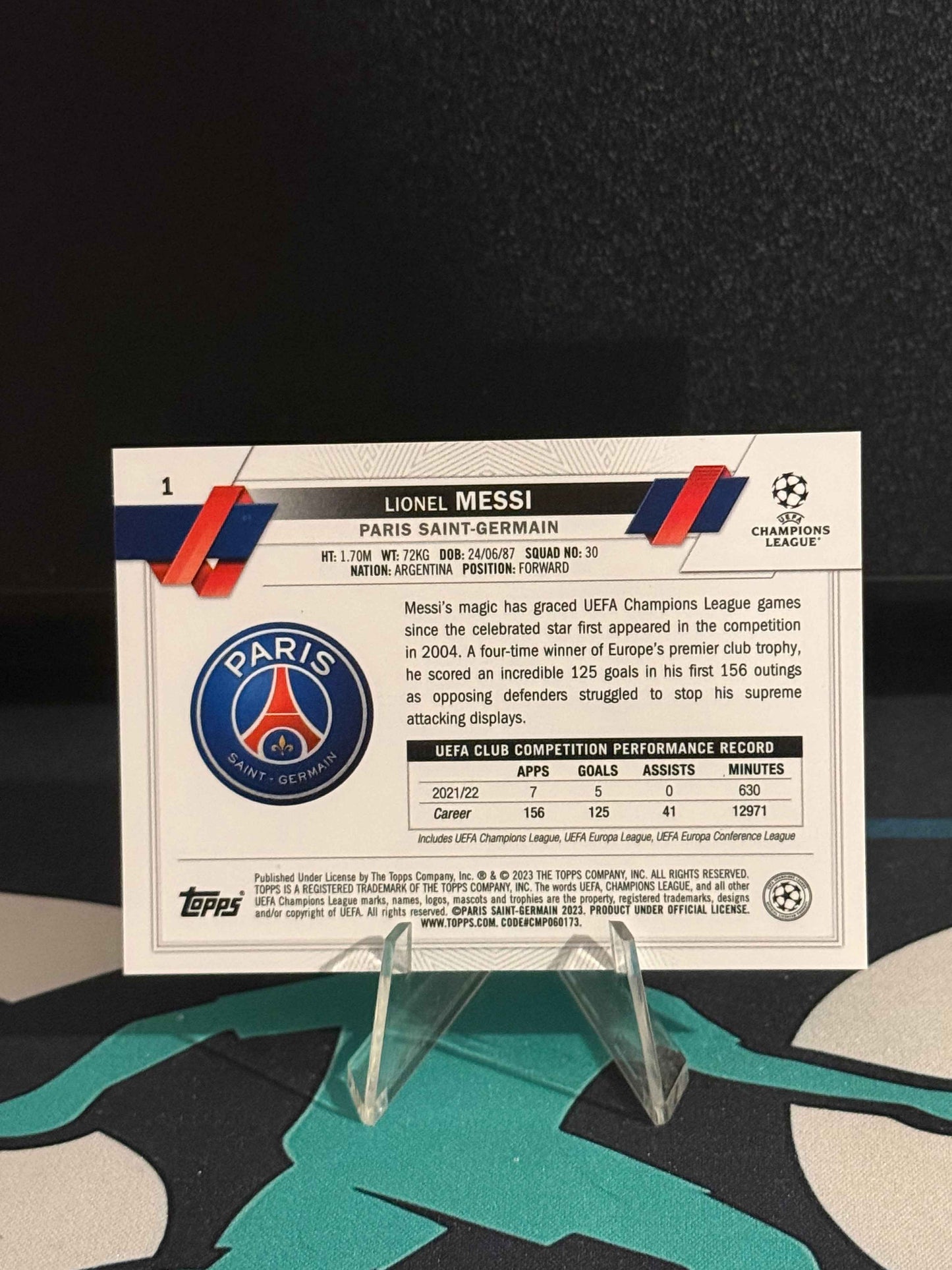 2022/2023 Topps Chrome UCC Lionel Messi