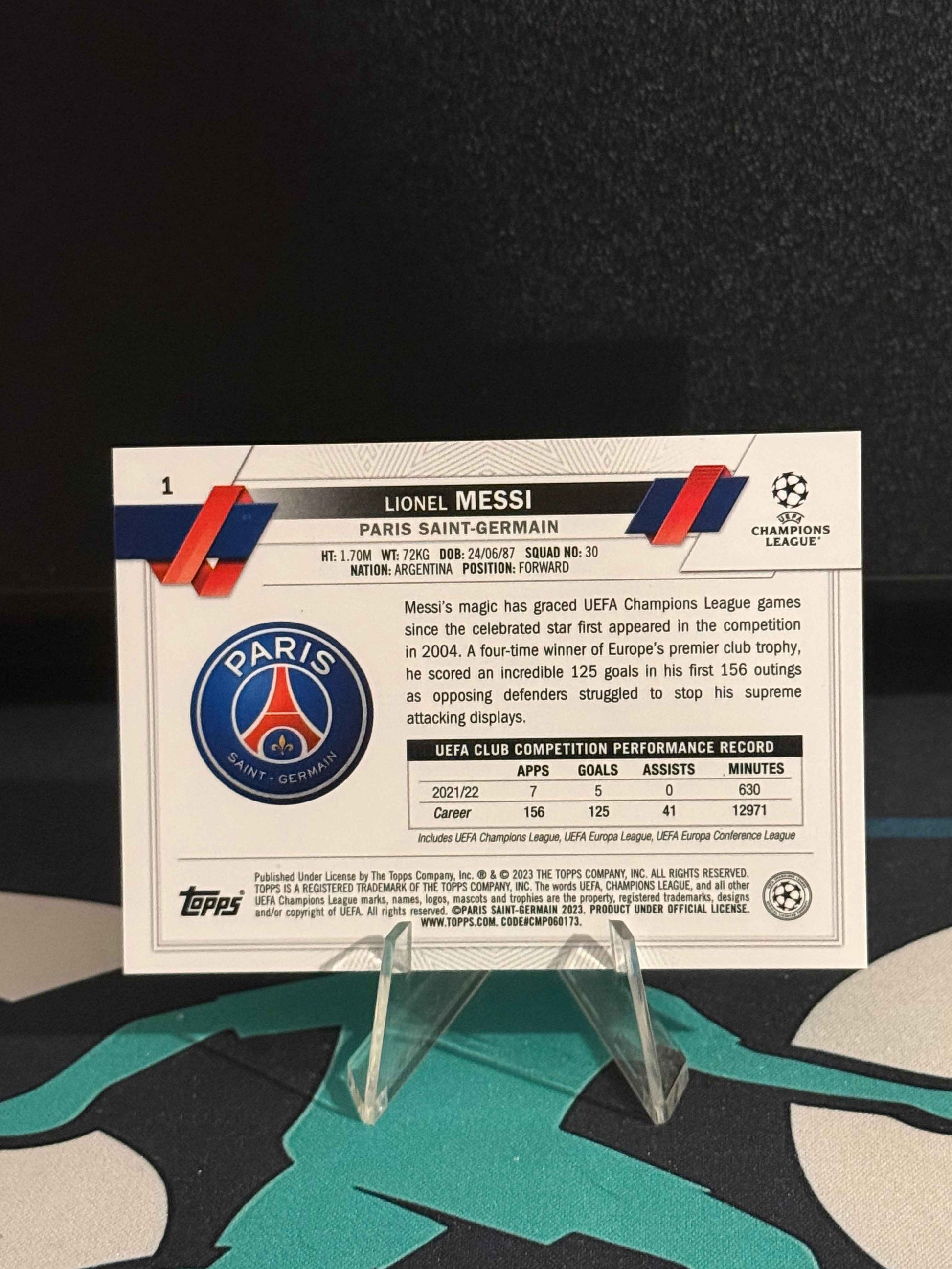 2022/2023 Topps Chrome UCC Lionel Messi