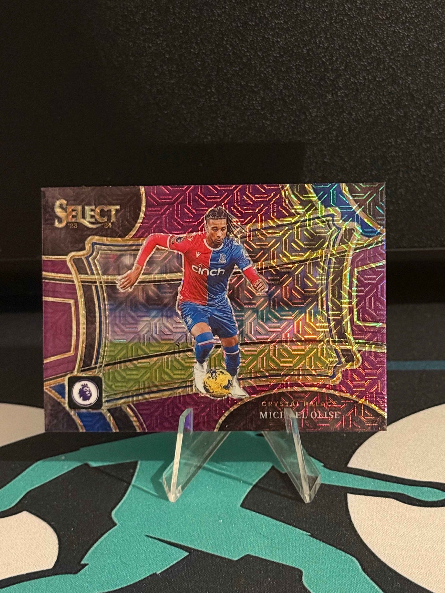 2023/2024 Panini Select Premier League Michael Olise Field Level Purple Mojo Parallel