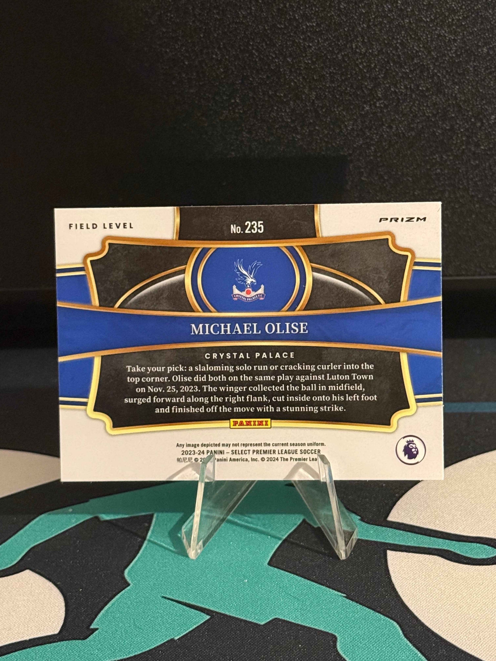 2023/2024 Panini Select Premier League Michael Olise Field Level Purple Mojo Parallel