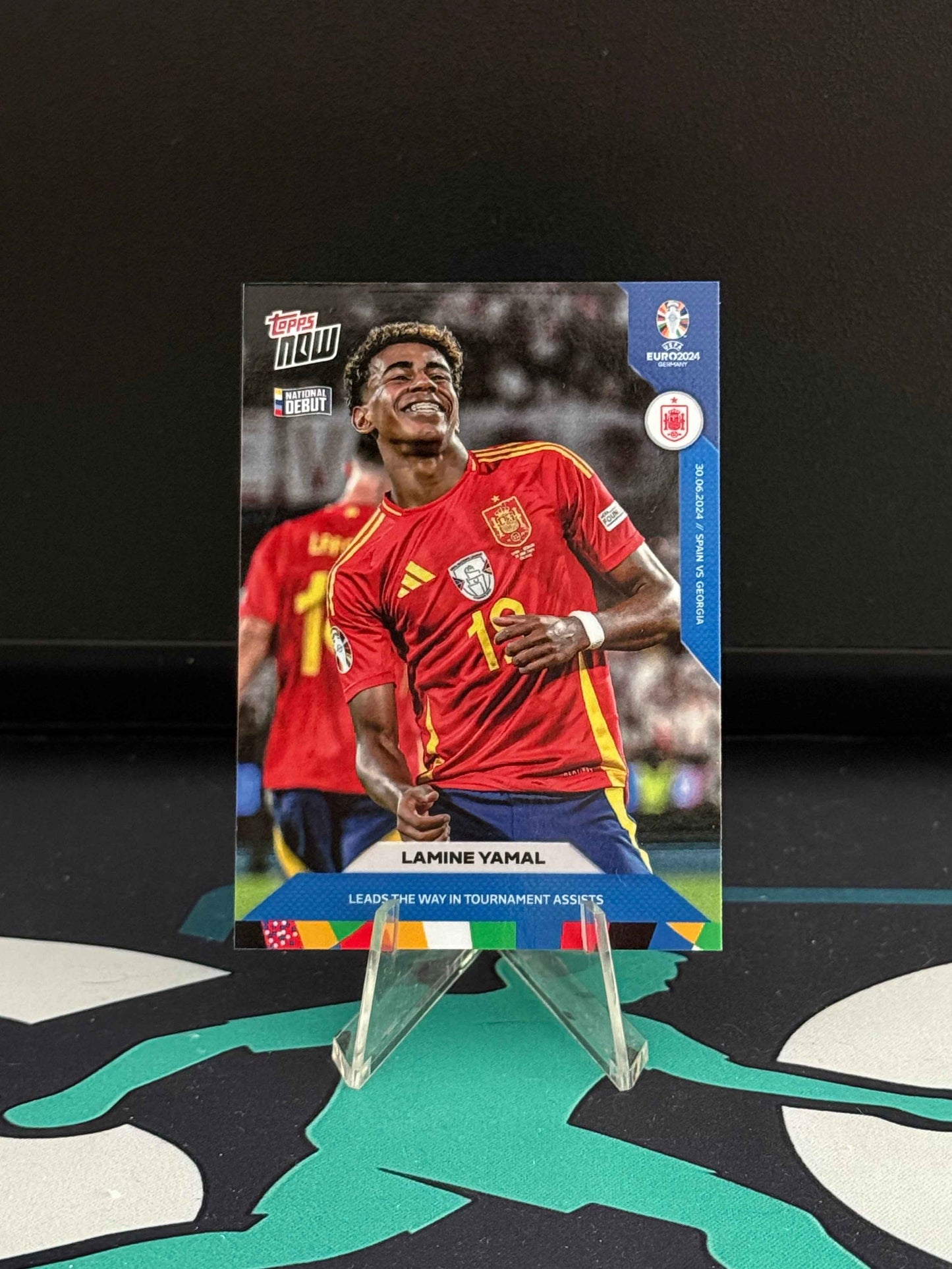 2024 Topps Now EURO 2024 Lamine Yamal RC #38 (Leads the way in Tournament Assists)