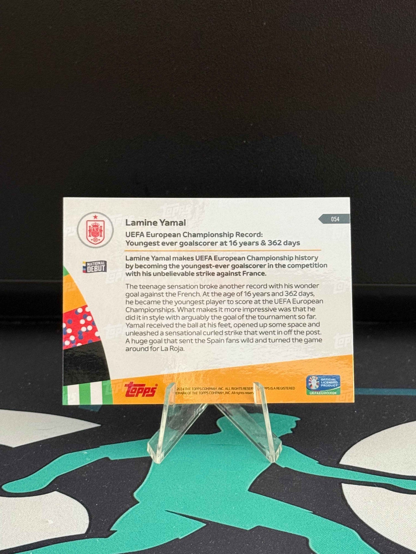 2024 Topps Now EURO 2024 Lamine Yamal RC #54 (Youngest ever Goalscorer)