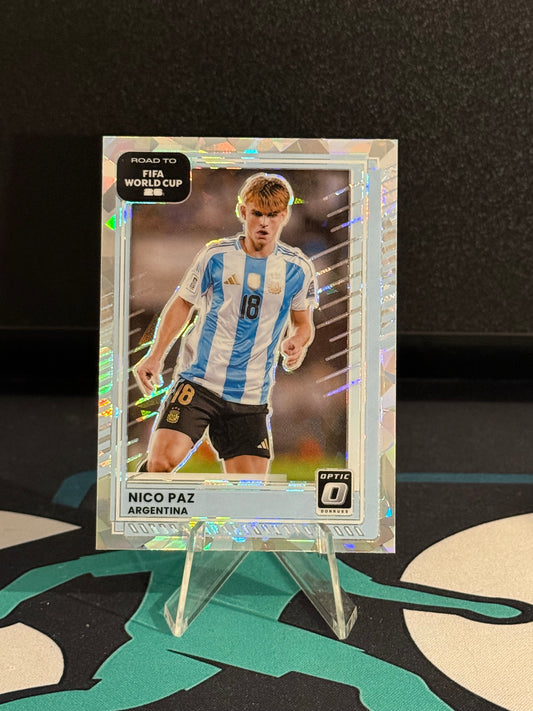2025/2026 Panini Donruss Road to FIFA World Cup Nico Paz Optic Ice Parallel