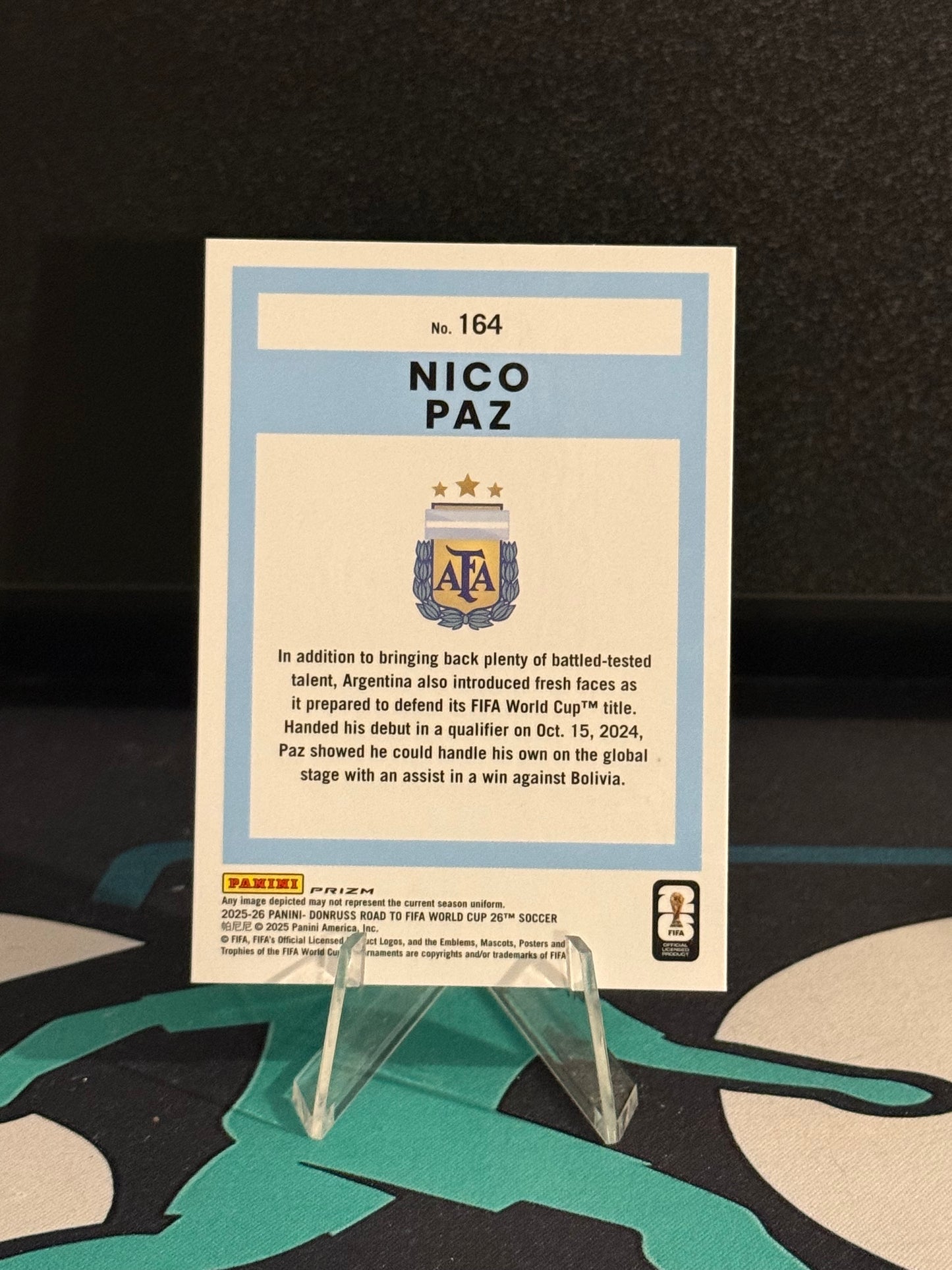 2025/2026 Panini Donruss Road to FIFA World Cup Nico Paz Optic Ice Parallel