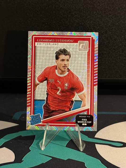 2025/2026 Panini Donruss Road to FIFA World Cup Leonidas Stergiou RC Optic Lazer Parallel