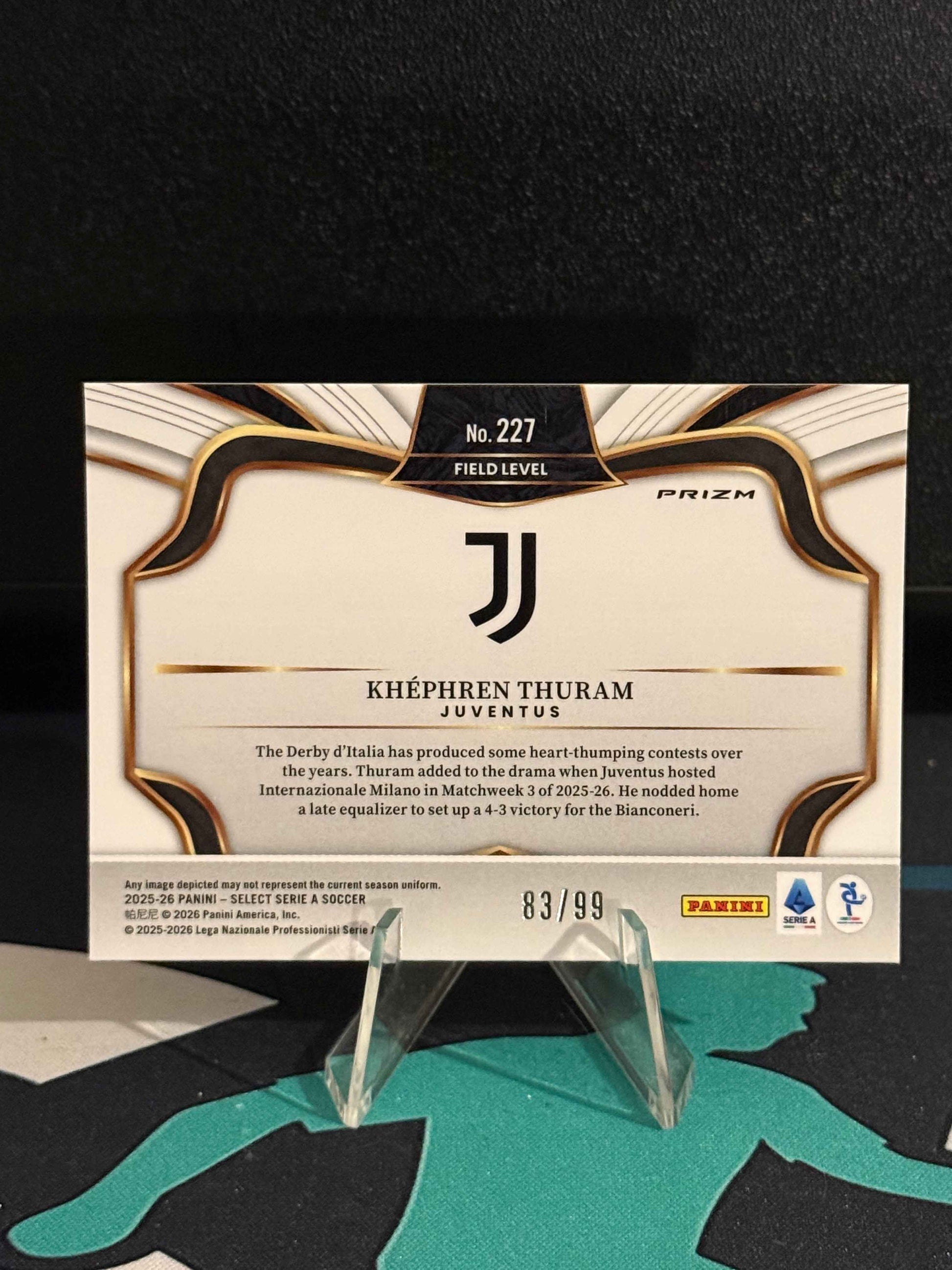 2025/2026 Panini Select Serie A Khephren Thuram Bronze Checkerboard Parallel /99 (Field Level)