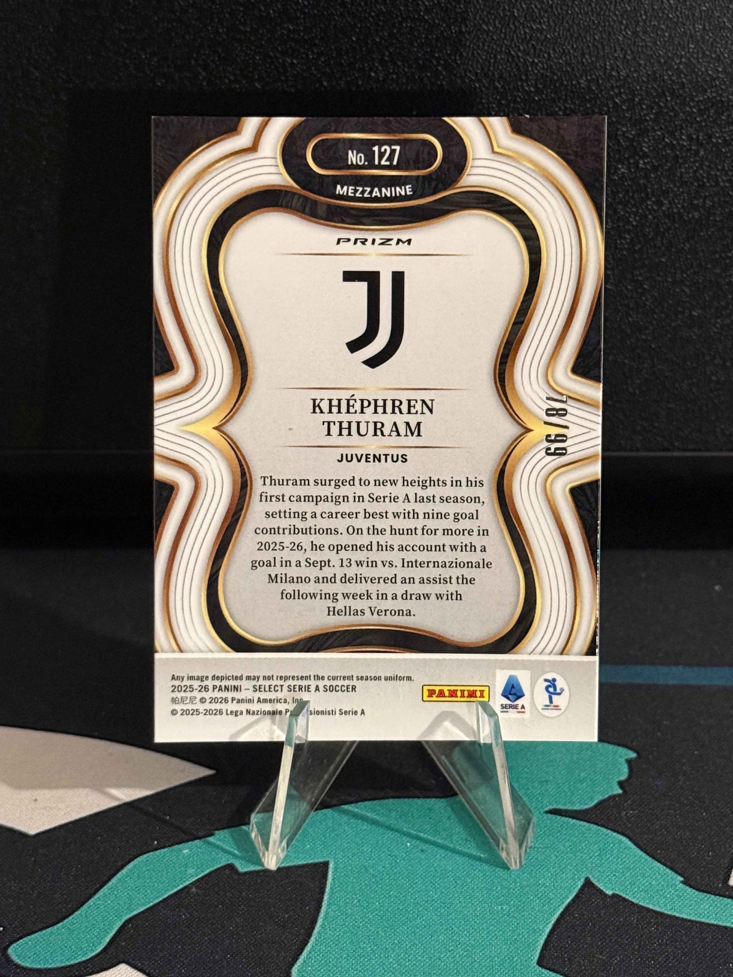 2025/2026 Panini Select Serie A Khephren Thuram Bronze Checkerboard Parallel /99