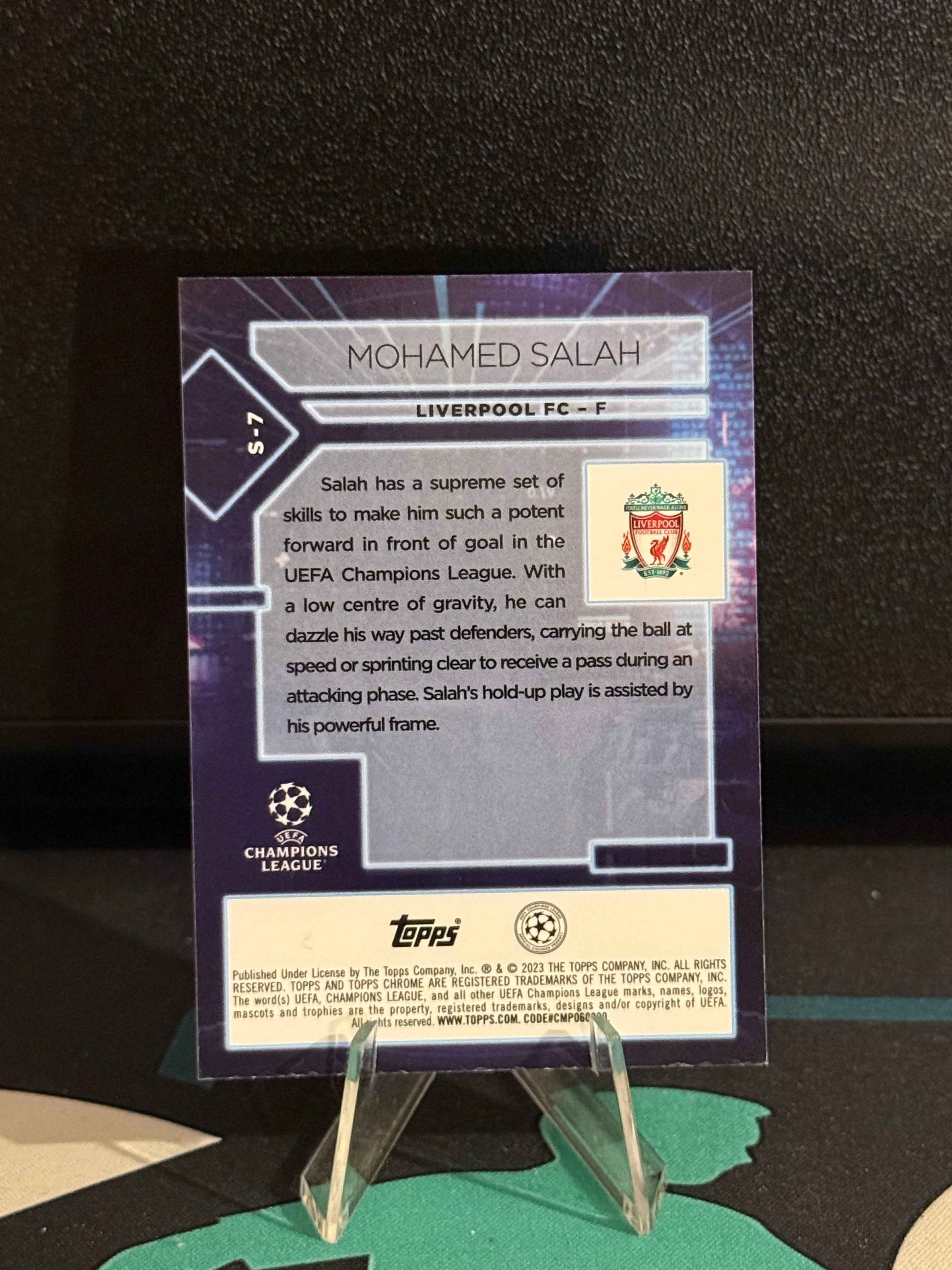 2022/2023 Topps Chrome UCC Mohamed Salah Specimen