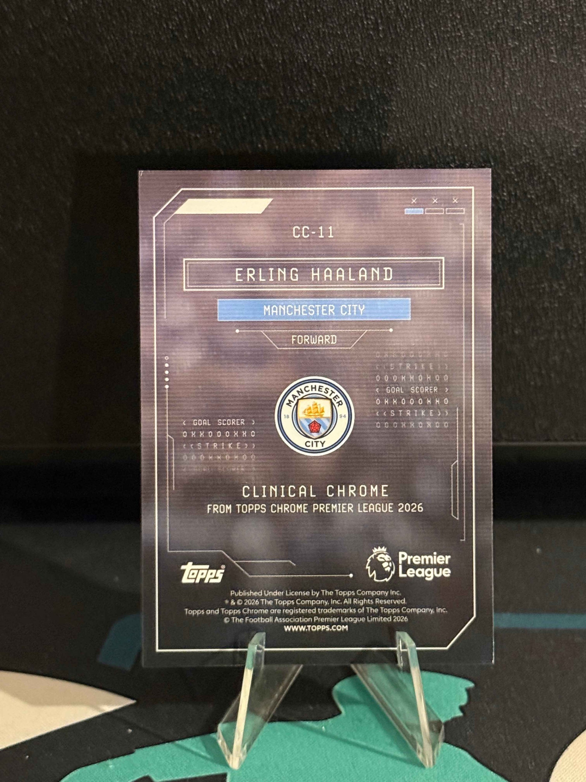 2025/2026 Topps Chrome Premier League Erling Haaland Clinical Chrome