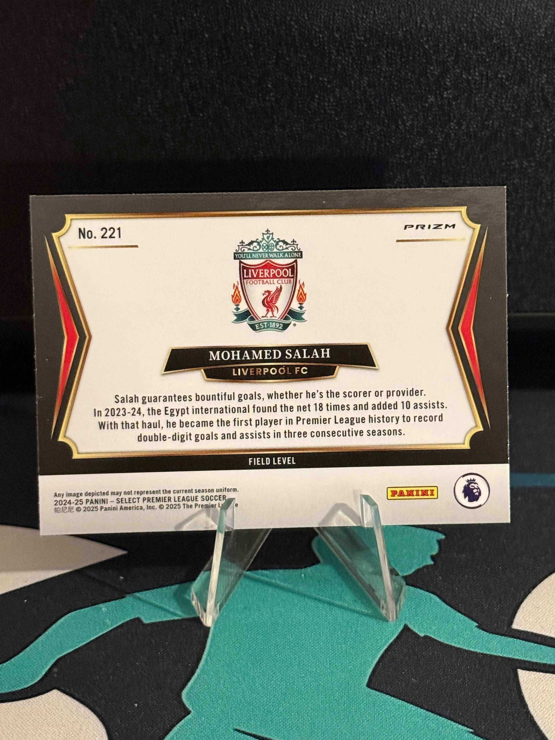 2024/2025 Panini Select EPL Mohamed Salah Pink Ice Parallel Field Level