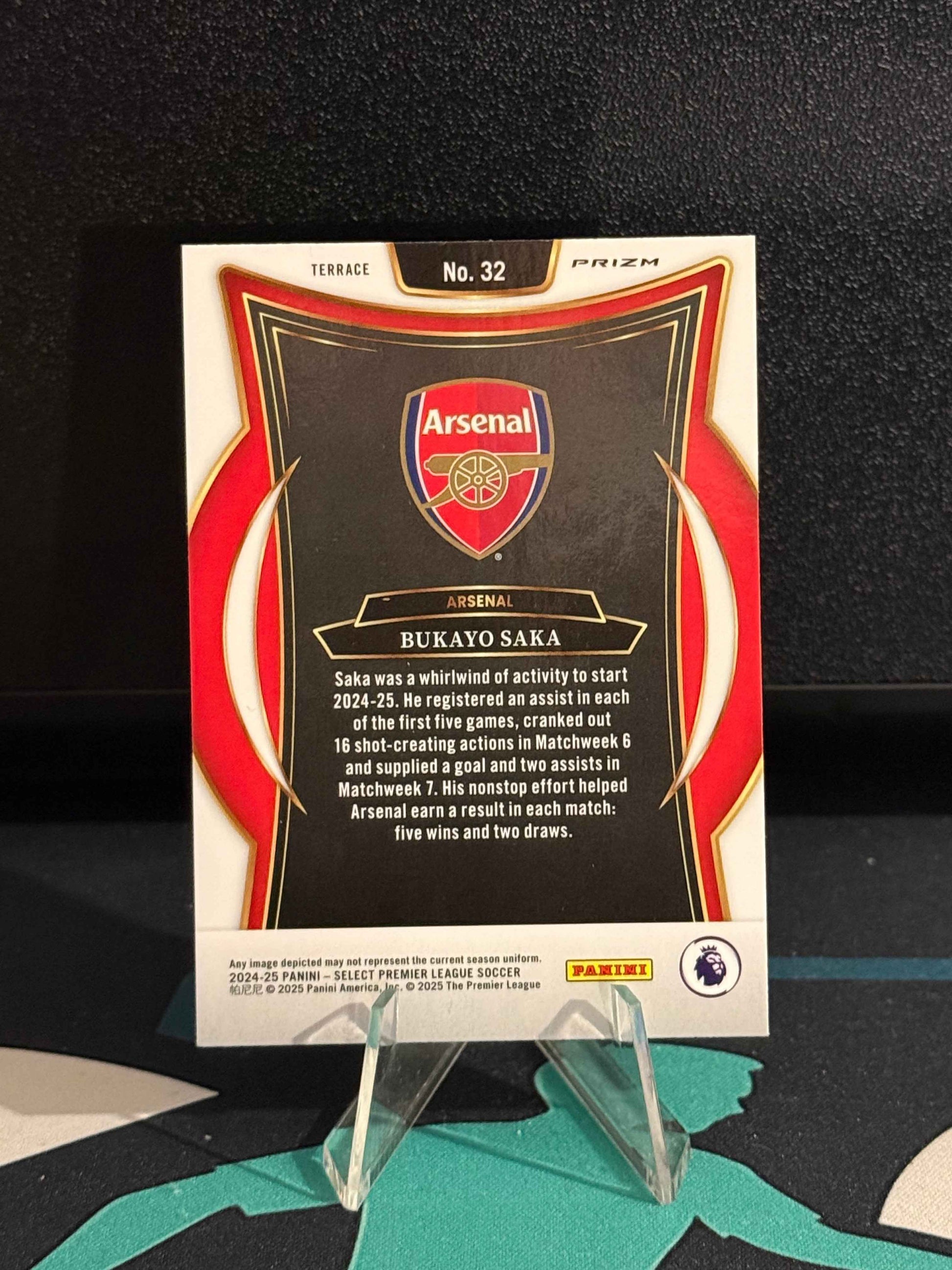 2024/2025 Panini Select EPL Bukayo Saka Ice Parallel