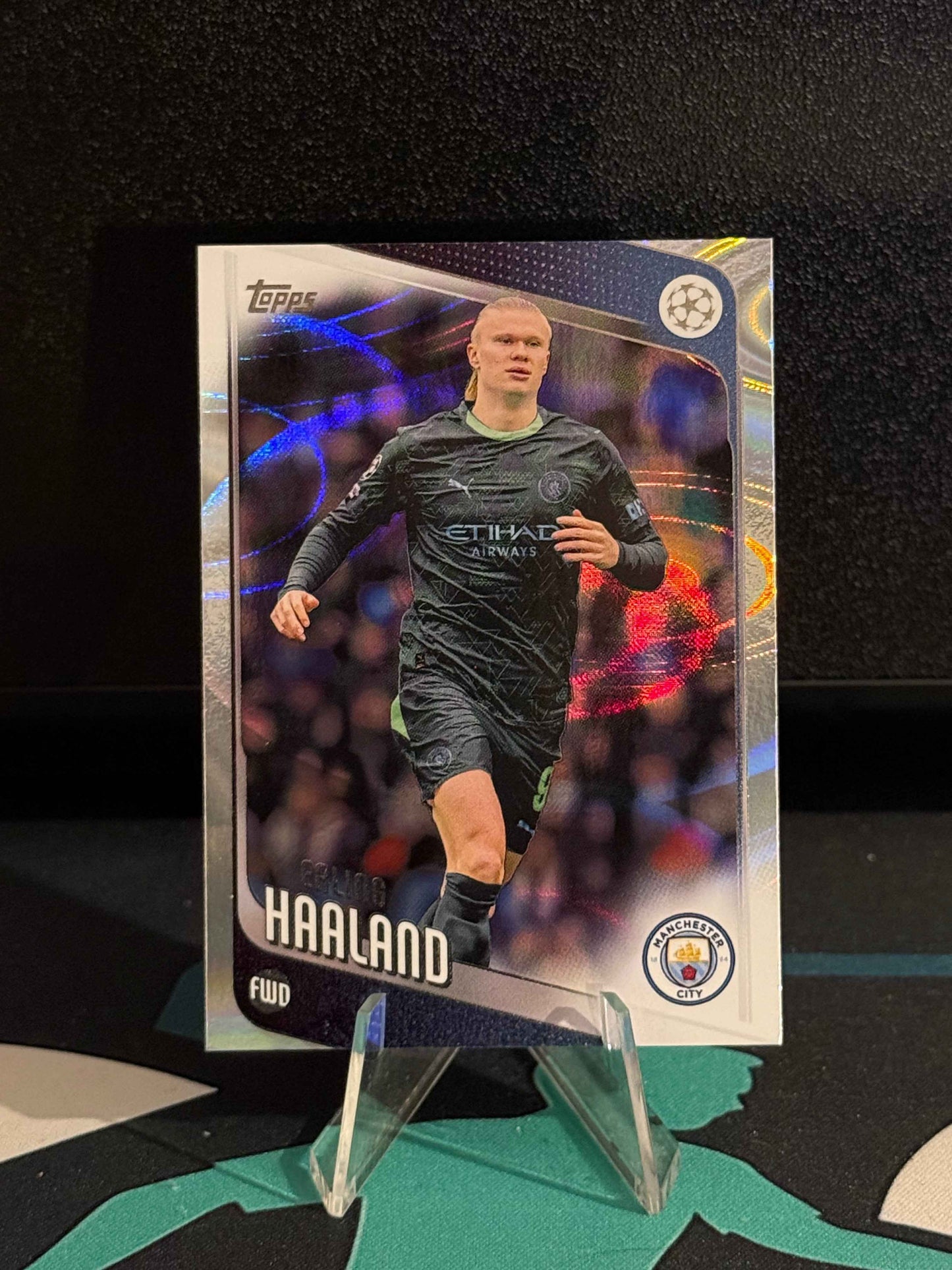 2025/2026 Topps Flagship UCC Erling Haaland Raindrops Parallel