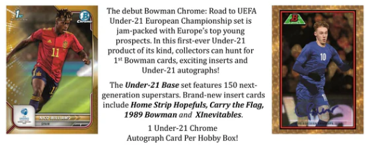 2022 Bowman Chrome Road to UEFA Under-21 European Championship Soccer Hobby