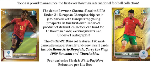 2022 Bowman Chrome Road to UEFA Under-21 European Championship Soccer LITE