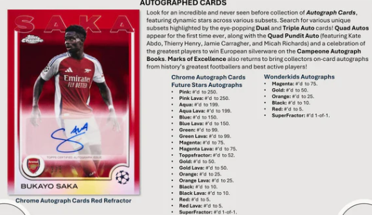2024-25 Topps Chrome UEFA Club Competitions Value Box